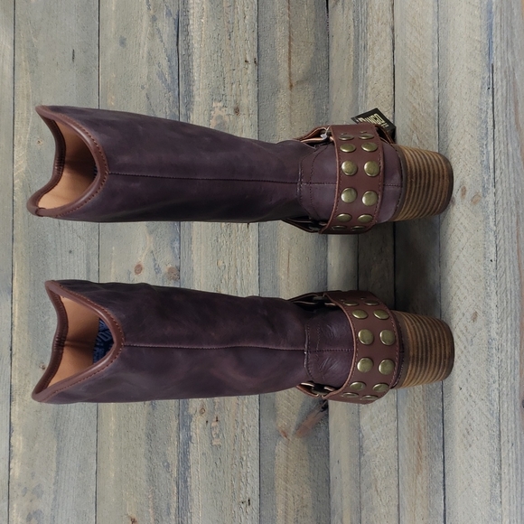 Women's Dingo City Limits Harness Boots  Embroidered Design Brown - Picture 6 of 8